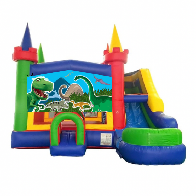 # 38 Dinosaur Bounce house with slide wet/dry