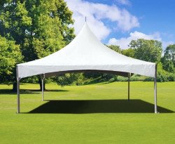 65A72F94 0B38 4197 A95C C475486000F9 1722160613 20 x 20 High Peak Frame Tent- White w/ tables and chairs