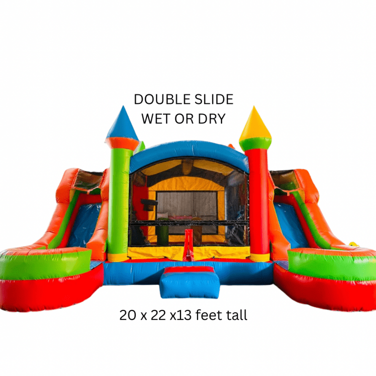 (35) BIG BOUNCE HOUSE WITH DOUBLE SLIDE WET/DRY