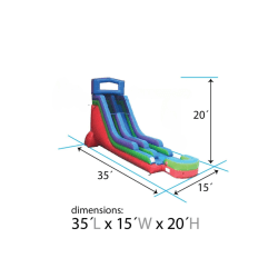 B6599346 CF64 4B2D B0A2 A0B4D783DADF 1735246968 (54) 20 FOOT TALL WET OR DRY SLIDE