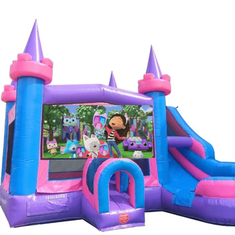 GABBYS DOLLHOUSE BOUNCE HOUSE WITH WET / DRY SLIDE