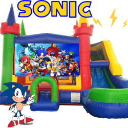 SONIC BOUNCE HOUSE WITH WET OR DRY SLIDE