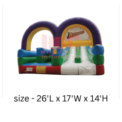 Rush express double lane obstacle course w/ slide
