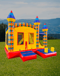 Fiesta bounce house with dry slide