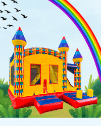Fiesta bounce house with dry slide