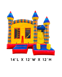 Fiesta bounce house with dry slide