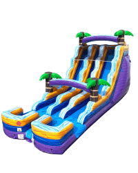 (92) PURPLE PARadise  20 foot double lane water slide
