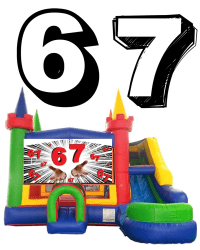 6 7 bounce house with a slide
