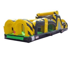 (108) 40 foot venom double lane obstacle course with slide
