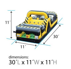 IMG 2202 1769305414 (109) venom 30 foot double lane obstacle course with rock wall and slide