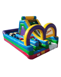 Rush express double lane obstacle course w/ slide